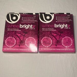 Wheel Brightz Bike Lights Pink NIB NWT Set of 2 Lights